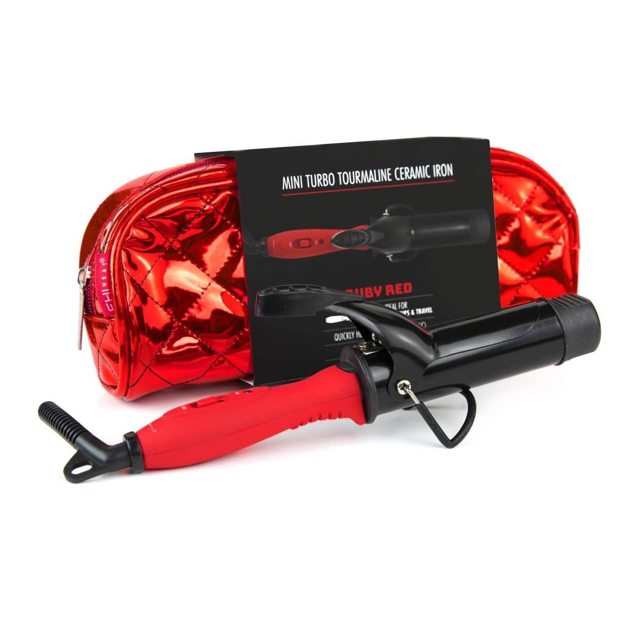 Fhi Heat Platform Mini Red Curling Iron In Pouch Fhi Heat Platform Mini Red Curling Iron In Pouch